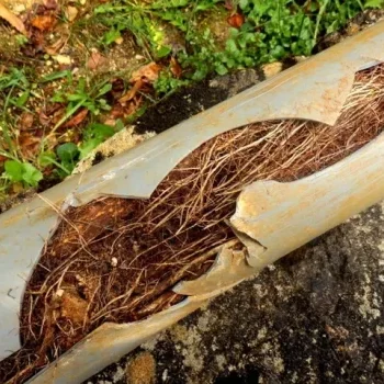 Root removal service clearing tree roots from drainage pipes to prevent blockages